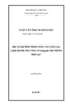 Một số giải pháp nhằm nâng cao năng lực cạnh tranh cho công ty thông tin viễn thông điện lực