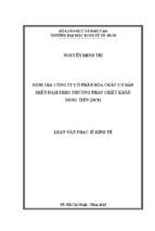 Định giá công ty cổ phần hóa chất cơ bản miền nam theo phương pháp chiết khấu dòng tiền (dcf)