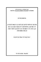 Áp dụng pháp luật để giải quyết đền bù chi phí đào tạo khi chấm dứt hợp đồng làm việc từ thực tiễn tại đơn vị sự nghiệp y tế công lập tỉnh bình thuận