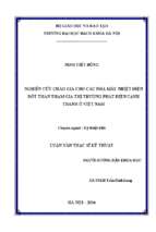 Nghiên cứu chào giá cho các nhà máy nhiệt điện đốt than tham gia thị trường phát điện cạnh tranh ở việt nam