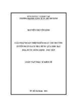 Giải pháp hoàn thiện kiểm soát chi thường xuyên ngân sách nhà nước qua kho bạc nhà nước sông hinh – phú yên