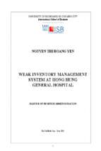 Weak inventory management system at hong hung general hospital