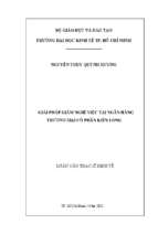 Giải pháp giảm nghỉ việc tại ngân hàng thương mại cổ phần kiên long