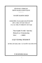 Ảnh hưởng của đa dạng hóa về ngành đến lượng tiền mặt nắm giữ của các công ty niêm yết việt nam