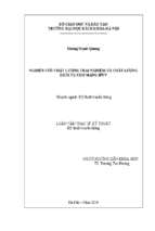 Nghiên cứu chất lượng trải nghiệm và chất lượng dịch vụ cho mạng iptv