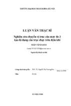 Nghiên cứu chuyển vị trục của máy đo 3 tọa độ dạng cầu trục chạy trên đệm khí