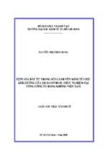 Định giá đầu tư trong bối cảnh nền kinh tế chịu ảnh hưởng của dịch covid 19   thực nghiệm tại tổng công ty hàng không việt nam