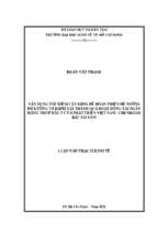 Vận dụng thẻ điểm cân bằng để hoàn thiện hệ thống đo lường và đánh giá thành quả hoạt động tại ngân hàng tmcp đầu tư và phát triển việt nam   chi nhánh bắc sài gòn