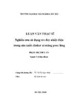 Nghiên cứu sản xuất tro đáy nhiệt điện trong sản xuất clinker xi măng pooc lăng