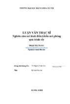 Nghiên cứu mô hình điều khiển mô phỏng quá trình sấy