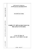 Nghiên cứu chế tạo màng nano tio2 pha tạp sn và ứng dụng