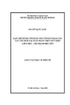 Hạn chế rủi ro tín dụng đối với sản phẩm cho vay tín chấp tại ngân hàng tmcp bưu điện liên việt   chi nhánh phú yên