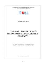 The gap in supply chain management at golden sea company