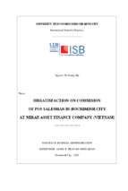 Dissatisfaction on commision  of pos salesman in ho chi minh city at mirae asset finance company (vietnam)