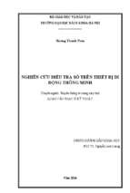 Nghiên cứu điều tra số trên thiết bị di động thông minh