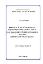 Các yếu tố tác động đến ý định sử dụng chéo sản phẩm dịch vụ ngân hàng nghiên cứu tình huống khách hàng sme tại hdbank chi nhánh cộng hòa