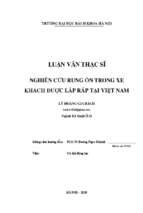 Nghiên cứu rung ồn trong xe khách được lắp ráp tại việt nam