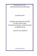 Giải pháp giảm tình trạng nghỉ việc của nhân viên tín dụng ngân hàng tmcp quân đội   chi nhánh tân tạo