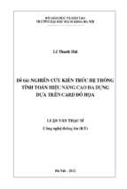 Nghiên cứu kiến trúc hệ thống tính toán hiệu năng cao đa dụng dựa trên card đồ họa