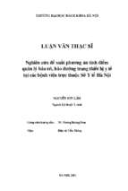 Nghiên cứu đề xuất phương án tính điểm quản lý bảo trì, bảo dưỡng trang thiết bị y tế tại các bệnh viện trực thuộc sở y tế hà nội