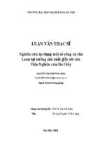 Nghiên cứu áp dụng một số công cụ của lean tại xưởng sản xuất giầy nữ của viện nghiên cứu da giầy