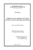 Nghiên cứu công nghệ gps và kỹ thuật bản đồ số ứng dụng trong định vị dẫn đường