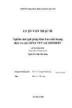 Nghiên cứu giải pháp đảm bảo chất lượng dịch vụ của mpls vpn với diffserv