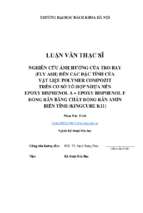 Nghiên cứu ảnh hưởng của tro bay (fly ash) đến các đặc tính của vật liệu polymer compozit trên cơ sở tổ hợp nhựa nền epoxy bisphenol a+ epoxy bisphenol f đóng rắn bằng chất đóng rắn amin biến tính (kingcure 11)
