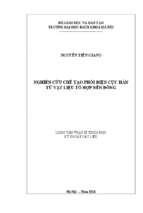 Nghiên cứu chế tạo phôi điện cực hàn từ vật liệu tổ hợp nền đồng