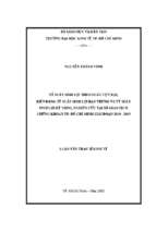 Tỷ suất sinh lợi theo ngày cực đại, biến động tỷ suất sinh lợi đặc trưng và tỷ suất sinh lợi kỳ vọng, nghiên cứu tại sở giao dịch chứng khoán tp. hồ chí minh giai đoạn 2010   2019
