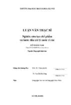 Nghiên cứu chế tạo chế phẩm và bước đầu xử lý nước rỉ rác