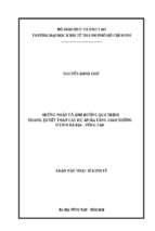 Những nhân tố ảnh hưởng quá trình thanh, quyết toán các dự án hạ tầng giao thông ở tỉnh bà rịa   vũng tàu