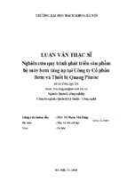 Nghiên cứu quy trình phát triển sản phẩm hệ máy bơm tăng áp tại công ty cổ phần bơm và thiết bị quang phước