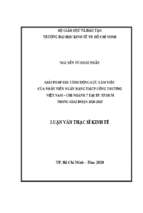 Giải pháp gia tăng động lực làm việc của nhân viên ngân hàng tmcp công thương việt nam–chi nhánh 7 tại tp.hcm trong giai đoạn 2020 2025