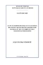 Các yếu tố ảnh hưởng đến sự hài lòng của khách hàng đối với dịch vụ cho thuê nhà trọ tại hộ kinh doanh nhà trọ hoa sứ   khu công nghiệp sóng thần 1 – thành phố dĩ an tỉnh bình dương