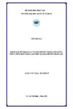 Đánh giá sự tham gia của người dân trong xây dựng nông thôn mới nâng cao trên địa bàn huyện xuân lộc