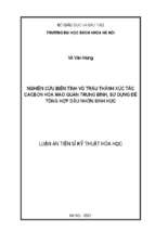 Nghiên cứu biến tính vỏ trấu thành xúc tác cacbon hóa mao quản trung bình, sử dụng để tổng hợp dầu nhờn sinh học