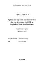 Nghiên cứu quy trình sản xuất vải thiều đáp ứng tiêu chuẩn vietgap tại huyện lục ngạn, tỉnh bắc giang