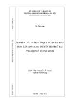 Nghiên cứu giải pháp quy hoạch mạng đơn tần (sfn) cho truyền hình số tại thành phố hồ chí minh 273716