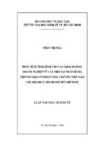 Phân tích tình cho vay khách hàng doanh nghiệp vừa và nhỏ tại ngân hàng thương mại cổ phần công thương việt nam chi nhánh 12 thành phố hồ chí minh