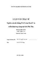 Nghiên cứu hệ thống pacs của mach7 và triển khai ứng dụng tại tỉnh phú thọ