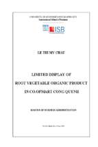 Limited display of root vegetable organic product in co.opmart cong quynh