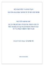 Quản trị rủi ro tín dụng theo chuẩn mực basel ii tại ngân hàng tmcp đầu tư và phát triển việt nam