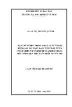 Hạn chế rủi ro trong cho vay dự án bất động sản tại ngân hàng tmcp đầu tư và phát triển việt nam chi nhánh ba tháng hai thông qua việc kiểm soát nguồn thu