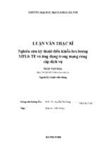 Nghiên cứu kỹ thuật điều khiển lưu lượng mpls te và ứng dụng trong mạng cung cấp dịch vụ