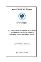 Các yếu tố ảnh hưởng đến khả năng trả nợ vay của khách hàng doanh nghiệp tại ngân hàng tmcp sài gòn