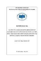 Các yếu tố cá nhân ảnh hưởng đến hành vi sử dụng dịch vụ y tế tuyến cơ sở của người cao tuổi được chẩn đoán tăng huyết áp đang sinh sống tại phường 4, quận 10 thành phố hồ chí minh