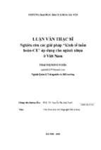 Nghiên cứu các giải pháp kinh tế tuần hoàn ce áp dụng cho ngành nhựa ở việt nam