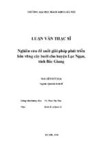 Nghiên cứu đề xuất giải pháp phát triển bền vững cây bưởi cho huyện lục ngạn, tỉnh bắc giang 319748
