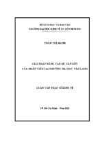 Giải pháp nâng cao sự gắn kết của nhân viên tại trường đại học văn lang